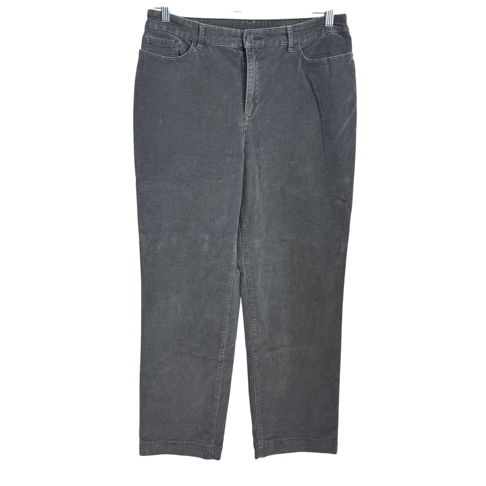 Croft & Barrow Corduroy Pants Stretch Casual Comfort‎ Gray Size 12